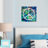 Solides Friedenszeichen - Schwarz Foliendrucke (In Situ (Schlafzimmer))