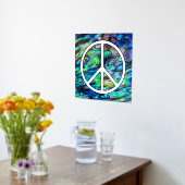 Solides Friedenszeichen - Schwarz Foliendrucke (Ablage(Küche))