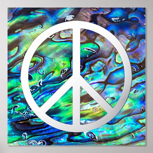 Solides Friedenszeichen - Schwarz Foliendrucke (Vorderseite)