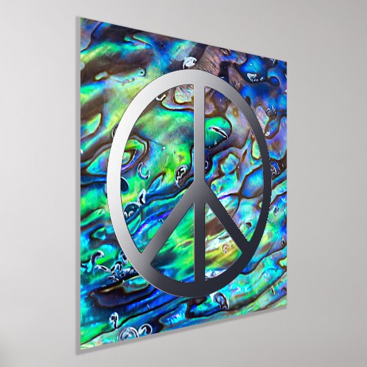 Solides Friedenszeichen - Schwarz Foliendrucke (Ablage )