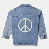 Solides Friedenszeichen - weiß Jeansjacke (Rückseite)