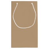 Solides Grau Orange Kleine Geschenktüte (Rückseite)