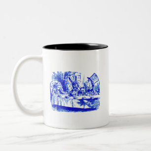 Solides Hellblau Klassisches Blau Design Zweifarbige Tasse