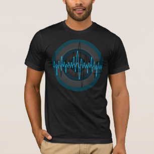 Solides hellblaues dunkles rundes T - T-Shirt