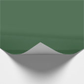 Solides Jägergrün Geschenkpapier (Ecke)