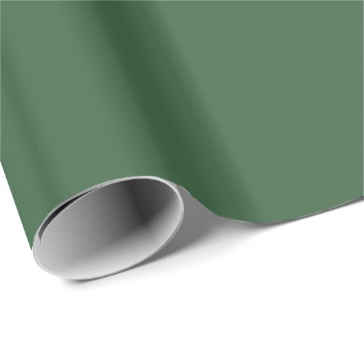 Solides Jägergrün Geschenkpapier (Rolleneckpunkt)
