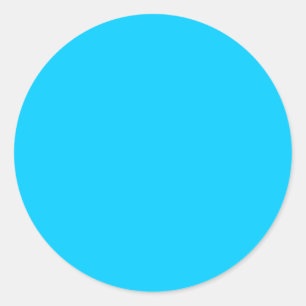 Solides lebendiges Himmelblau minimalistisches sch Runder Aufkleber