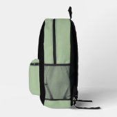 Solides Salbeigrün mit Namen Bedruckter Rucksack (Rechts)