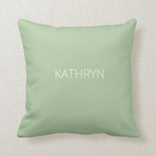 solides Salbeigrün natürlich Kissen