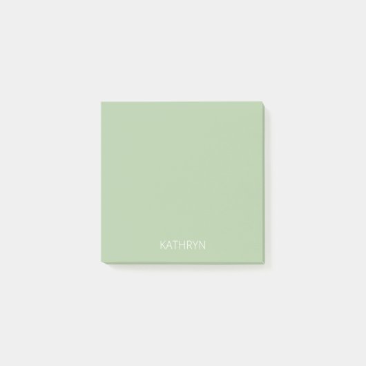 solides Salbeigrün natürlich Post-it Klebezettel (Vorderseite)