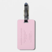 Solides sanftes Licht Pastell Orchideen Rosa Farbe Gepäckanhänger (Rückseite vertikal)
