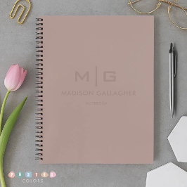 Solides Sanftes Licht Pastell Rotholz Rosa Braune  Notizblock