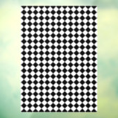 Solides Schwarz-Weiß-Chevron-Muster Fensteraufkleber (Blatt 3)
