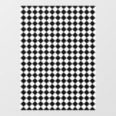 Solides Schwarz-Weiß-Chevron-Muster Fensteraufkleber (Blatt)