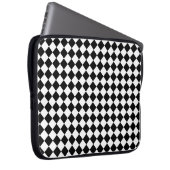 Solides Schwarz-Weiß-Chevron-Muster Laptopschutzhülle (Vorne Rechts)