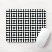 Solides Schwarz-Weiß-Chevron-Muster Mousepad (Mit Mouse)