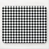 Solides Schwarz-Weiß-Chevron-Muster Mousepad (Vorne)