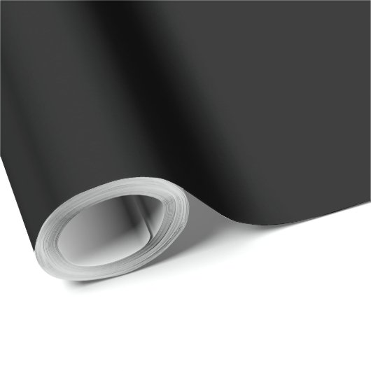 Solides schwarzes Geschenkpapier (Rolleneckpunkt)