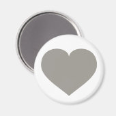 Solides SilberHerz Magnet (Vorderseite/Rückseite)
