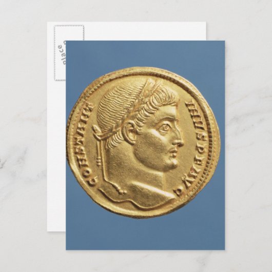 Solidus of Constantine I Postkarte (Vorne/Hinten)
