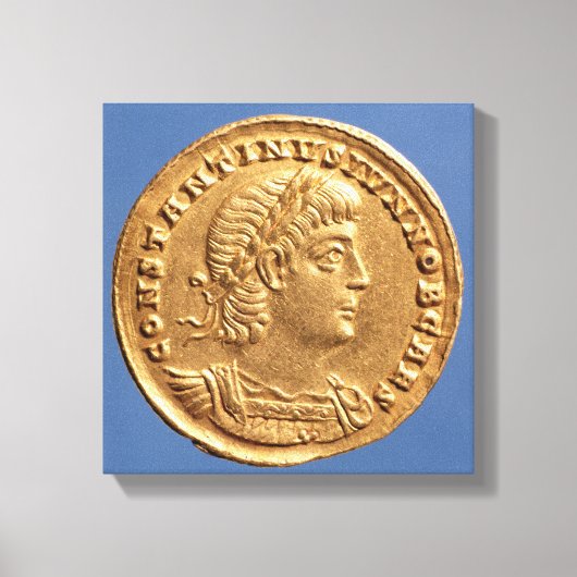 Solidus of Constantine II Caesar cuirassed Leinwanddruck (Vorderseite)