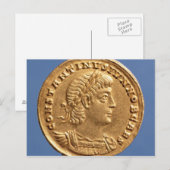 Solidus of Constantine II Caesar cuirassed Postkarte (Vorne/Hinten)