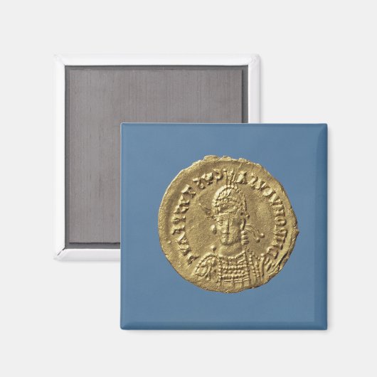 Solidus of Romulus Augustulus Magnet (Vorderseite/Rückseite)