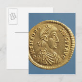 Solidus of Theodosius I the Great draped Postkarte (Vorne/Hinten)