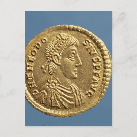 Solidus of Theodosius I the Great draped Postkarte (Vorderseite)