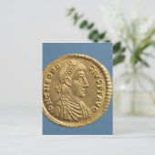 Solidus of Theodosius I the Great draped Postkarte (Stehend Vorderseite)