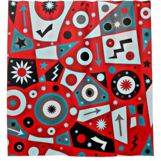 Solidus Red Galactic Duschvorhang (Vorderseite)