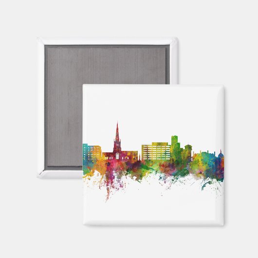 Solihull England Skyline Magnet (Vorderseite/Rückseite)