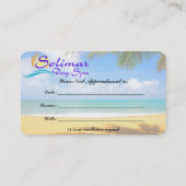 Solimar TagesWellness-Center-Geschäfts-Karten Terminkarte (Rückseite)