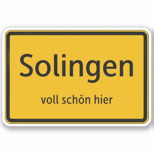 Solingen Aufkleber Sticker Autoaufkleber (Vorderseite)