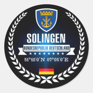 Solingen Runder Aufkleber