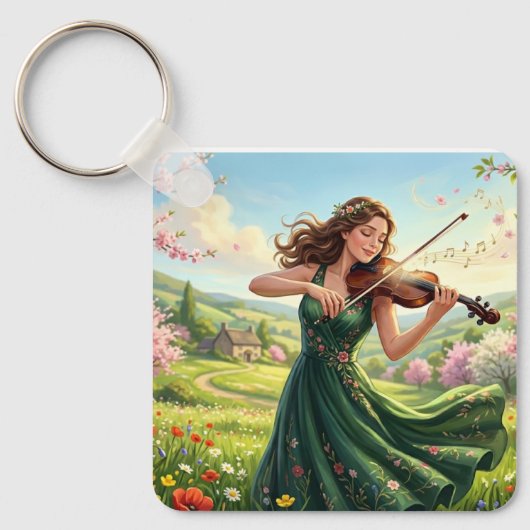 Solist Violinist Schlüsselanhänger (Vorderseite)