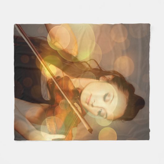 Solistin-Instrument Fleecedecke (Vorderseite (Horizontal))
