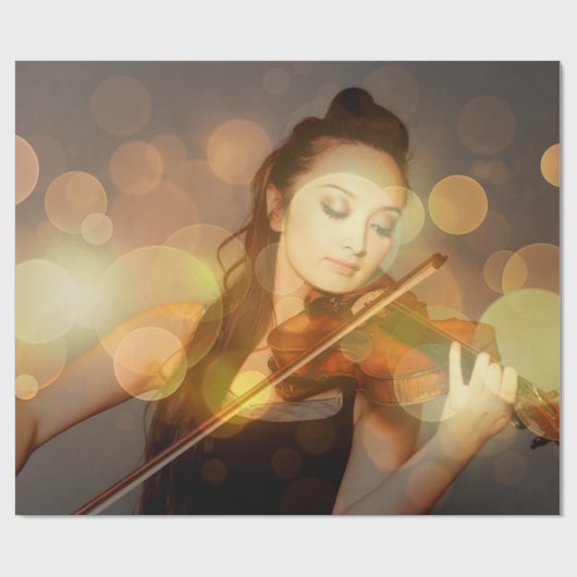 Solistin-Instrument Geschenkpapier (Flach)