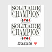 Solitaire Champion Vinyl Aufkleber (Blatt)