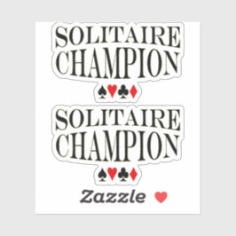 Solitaire Champion Vinyl Aufkleber