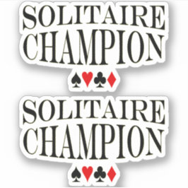 Solitaire Champion Vinyl Aufkleber