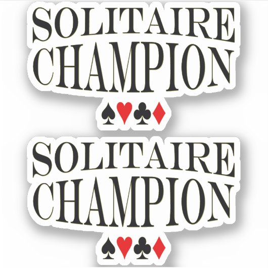 Solitaire Champion Vinyl Aufkleber (Vorderseite)