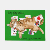 Solitaire Game Cards Cat Fußmatte (Vorderseite)