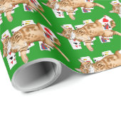 Solitaire Game Cards Cat Geschenkpapier (Rolleneckpunkt)