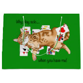 Solitaire Game Cards Cat Große Geschenktüte (Vorderseite)