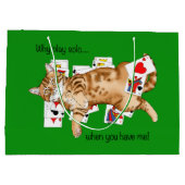 Solitaire Game Cards Cat Große Geschenktüte (Rückseite)