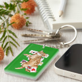 Solitaire Game Cards Cat Schlüsselanhänger (Vorderseite rechts)