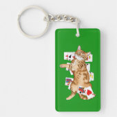Solitaire Game Cards Cat Schlüsselanhänger (Vorderseite)