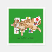 Solitaire Game Cards Cat Serviette (Vorderseite)