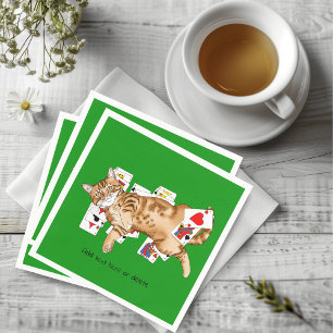 Solitaire Game Cards Cat Serviette